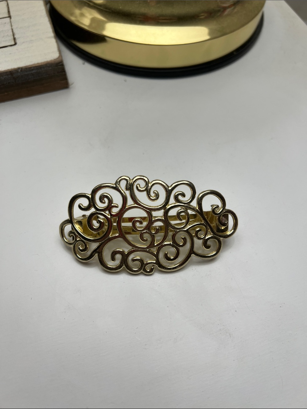 Gold Swirley Hair Clip